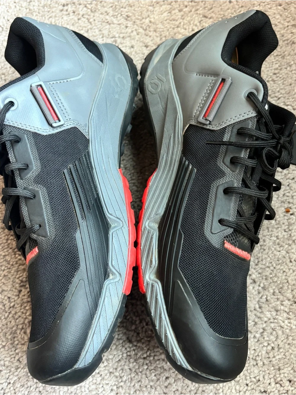 adidas Men’s Black and Gray Trailcross CL Mountain Biking Shoes with Red Accents